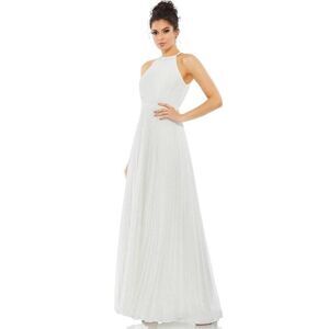 Ieena for Mac Duggal High Neck Pleated Dress - Size 4 - NWT